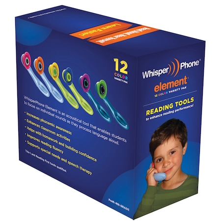 Whisperphone WhisperPhone VarietyPak of 12, 2 each of 6 colors WPEVP12